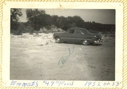 Emmet* Aldon (EA) West''s 49 Ford. Picture taken around 1952-53,