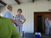 Leta Jackson in hat, Emmet West in blue with white collar